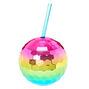 Rainbow Disco Ball Drinking Cup,
