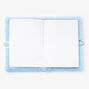 Sparkle Rainbow Plush Lock Diary - Blue,