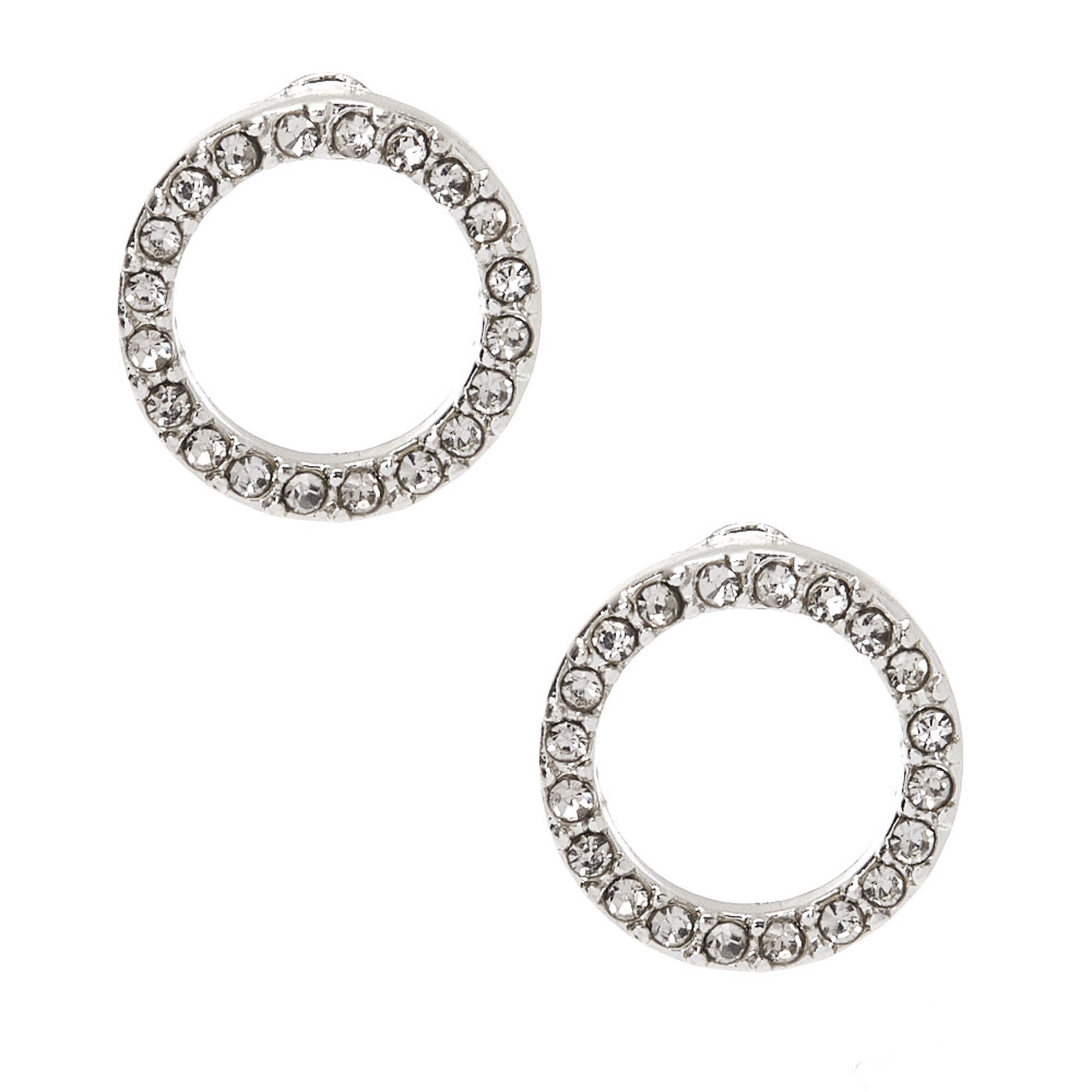 Silver earrings circle