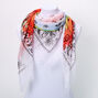 Rainbow Tie Dye Bandana Scarf - White,