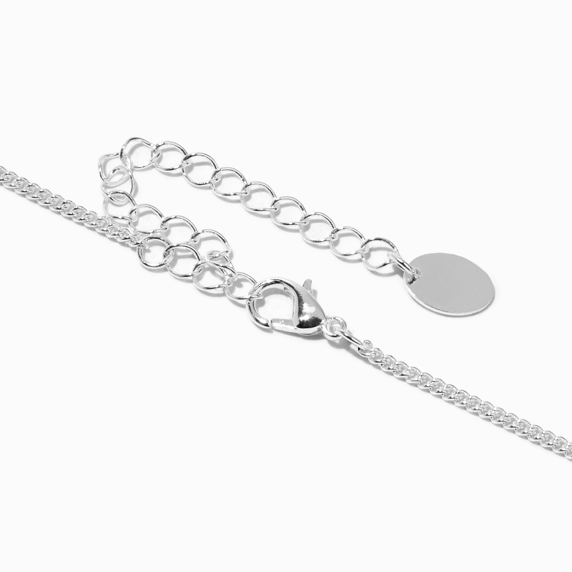 Silver Flame Heart Pendant Necklace,