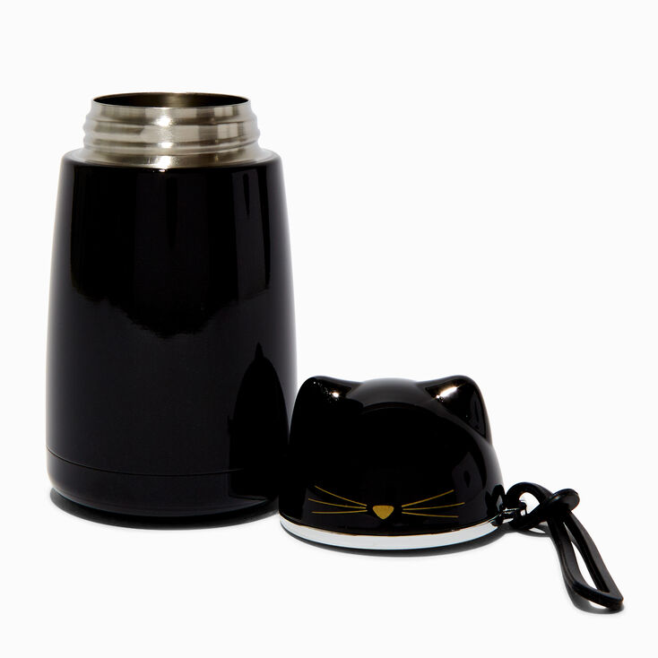 Black Cat Stainless Steel Water Bottle,