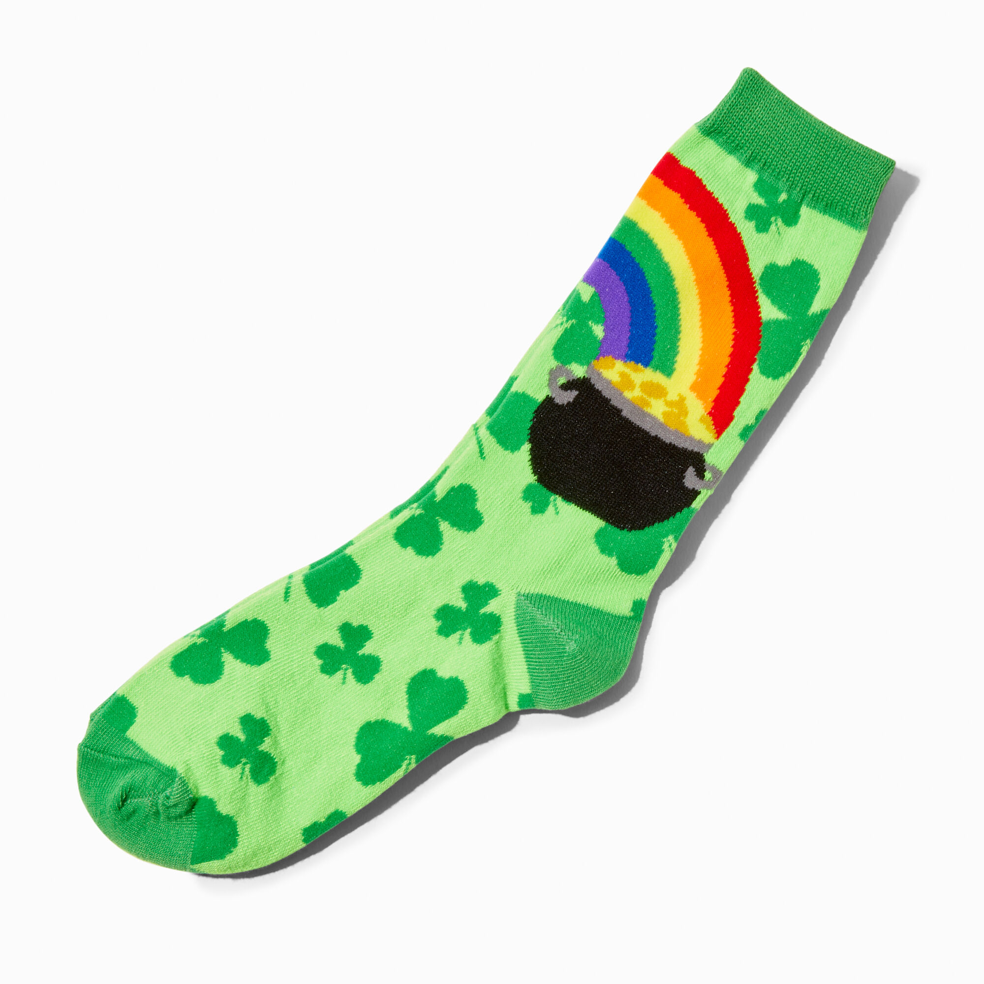 Rainbow & Pot of Gold Crew Socks,