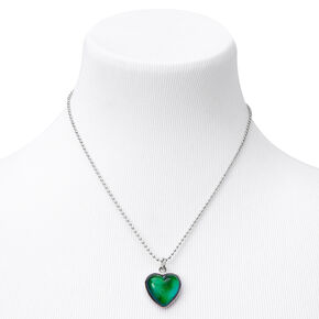 Glitter Heart Mood Pendant Necklace,