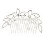 Crystal Flower and Leaf Hair Comb,