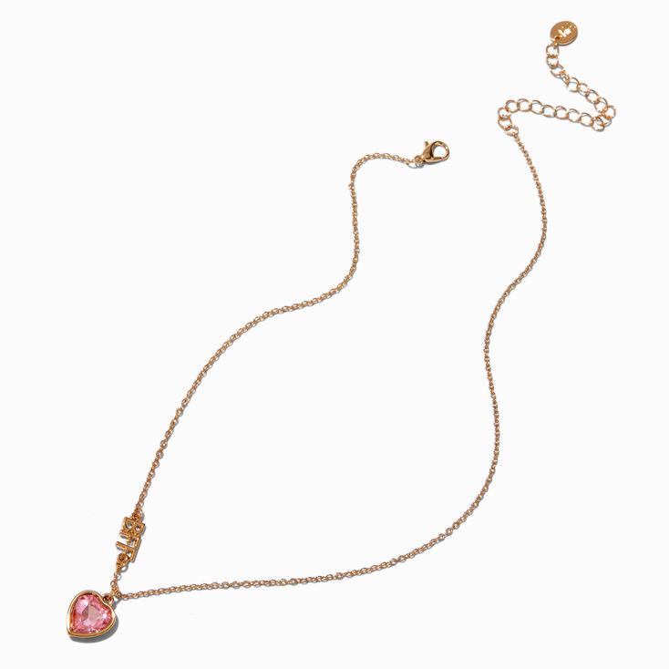 Best Friends Gem Heart Pendant Necklaces - 4 Pack,