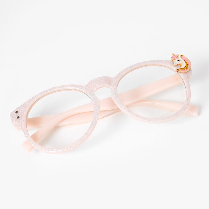 Claire&#39;s Club Glitter Unicorn Clear Lens Frames,