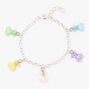 Pastel Glitter Gummy Bears Charm Bracelet,