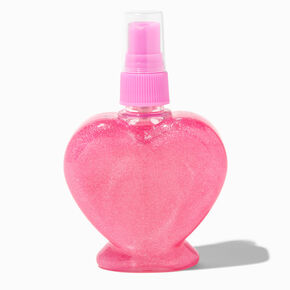 Claire&#39;s Club Pink Glitter Heart Body Mist,