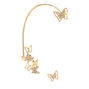 Gold-tone Embellished Butterfly Ear Cuff Connector Earring,