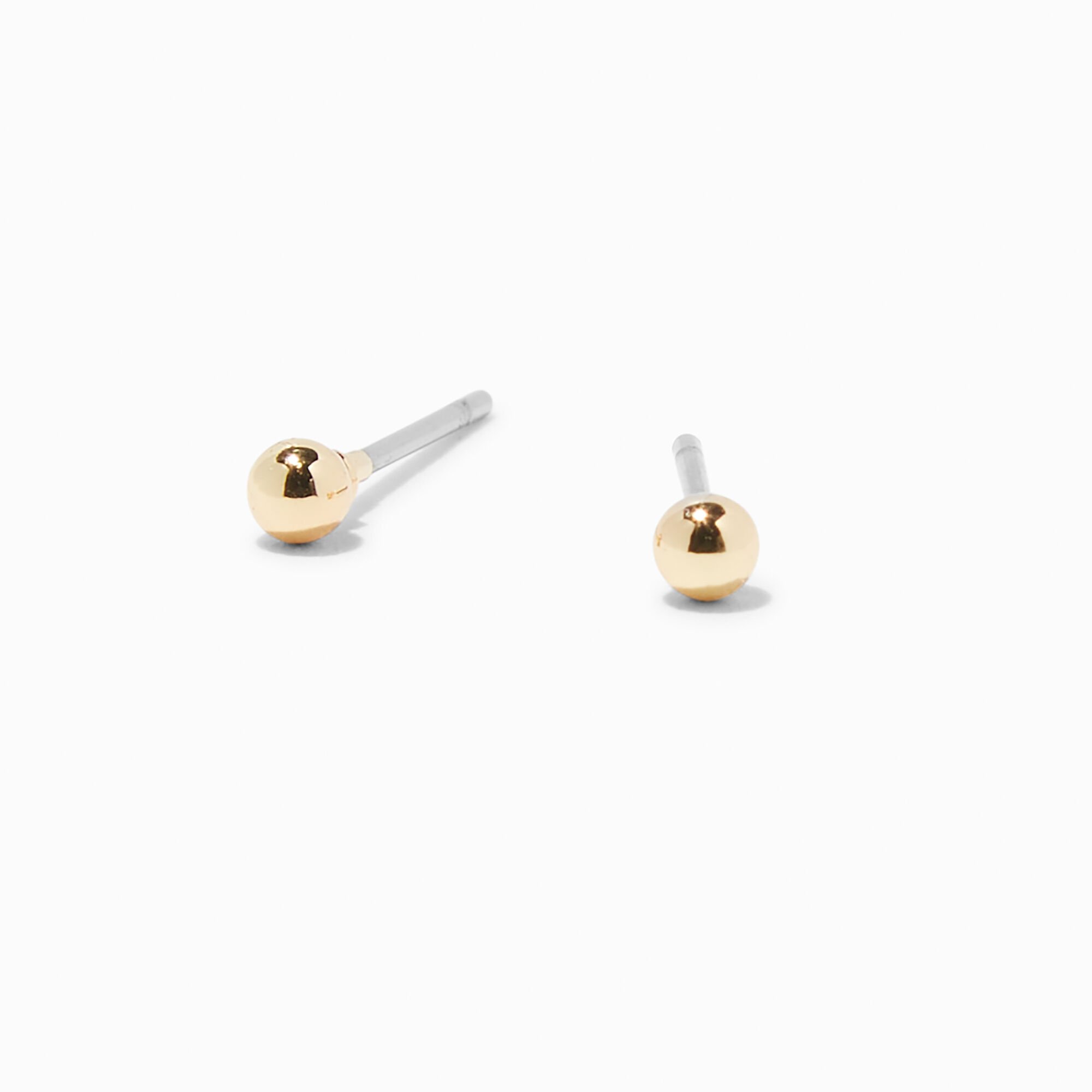 View Claires 25MM Ball Stud Earrings Gold information