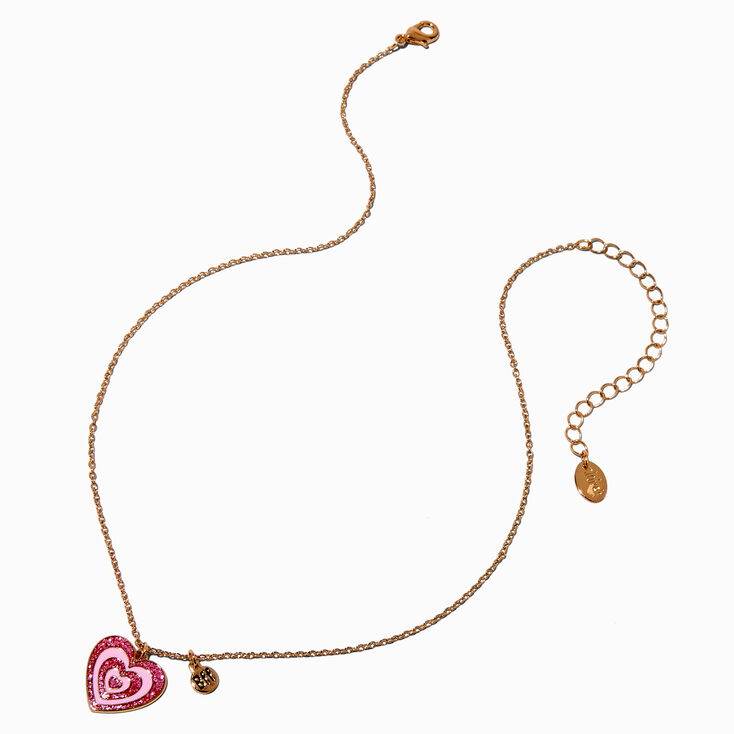 Best Friends Glitter Heart Pendant Necklaces - 2 Pack,