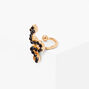 Gold Stone Snake Ear Cuff - Black,