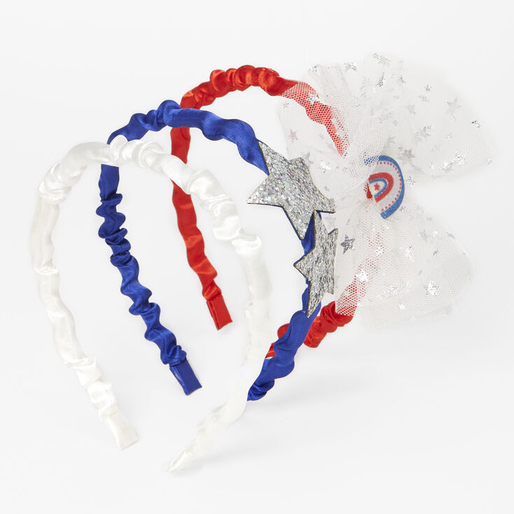 Patriotic Red, White, And Blue Mixed Headband Set - 3 Pack | Claire's US