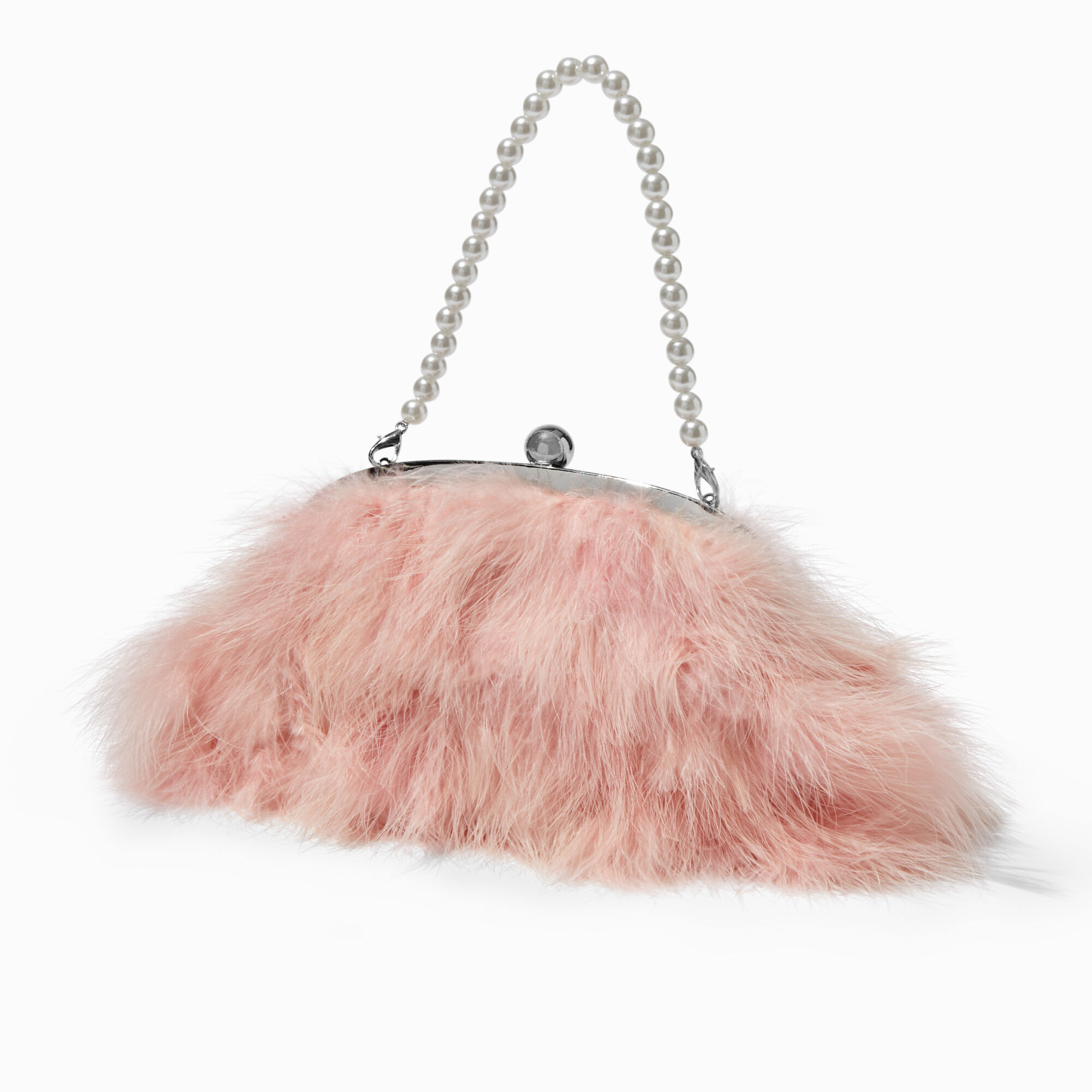 View Claires Blush Feathery Shoulder Bag Pink information
