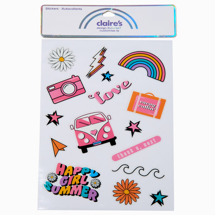 DIY &#39;Happy Girl Summer&#39; Stickers,