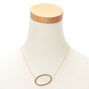 Oversized Initial Pendant Necklace - O,