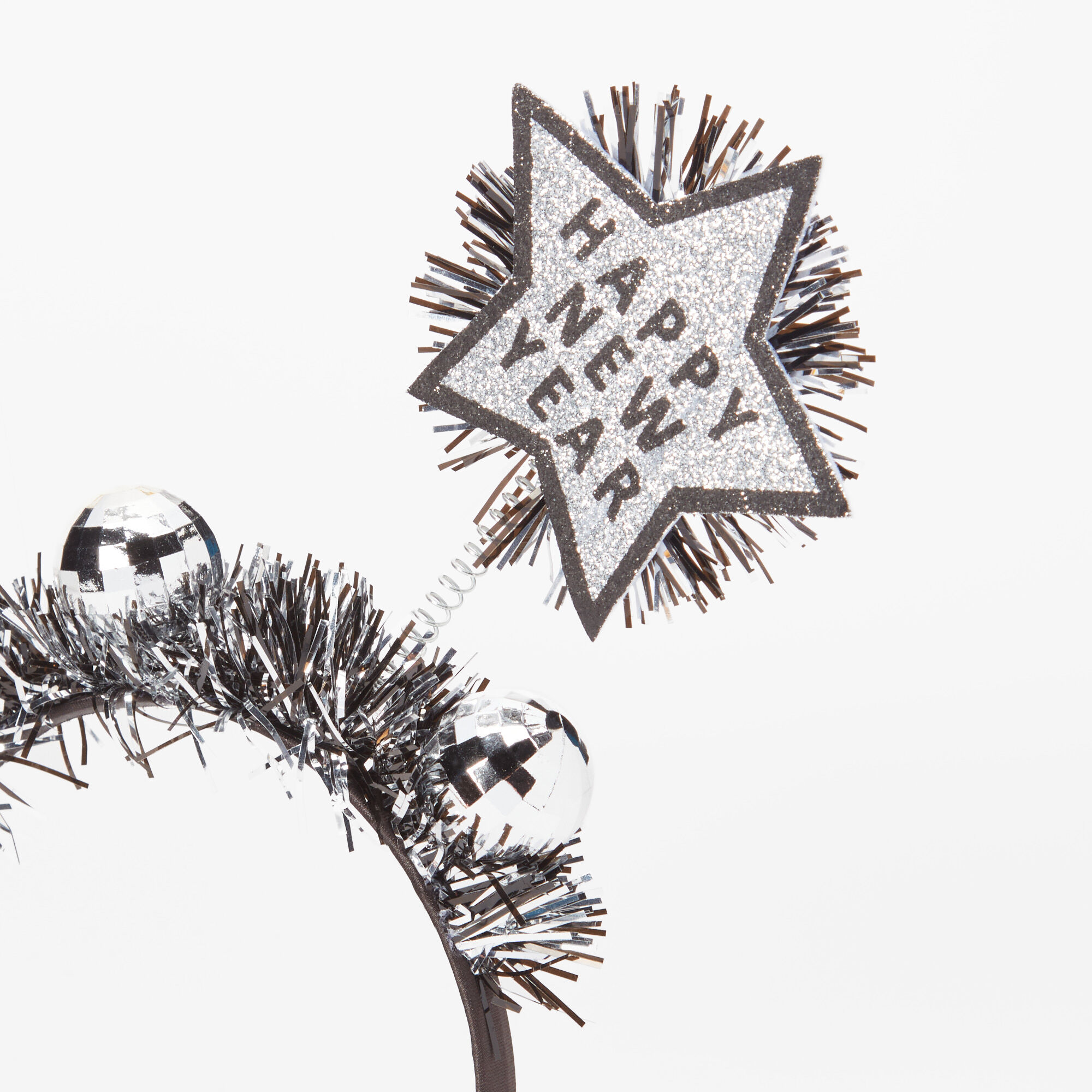 New Year's Eve Disco Ball Headband - Silver,