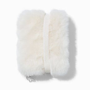 White Furry Mini Journal Notebook,