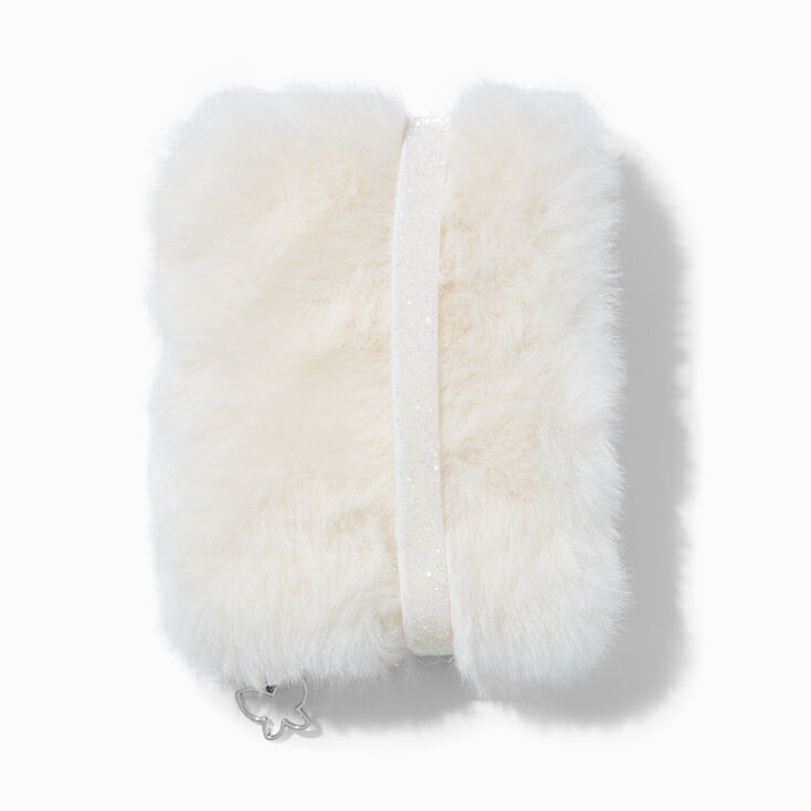 White Furry Mini Journal Notebook,