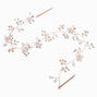 Rose Gold-tone Frosted Flower Hair Swag,