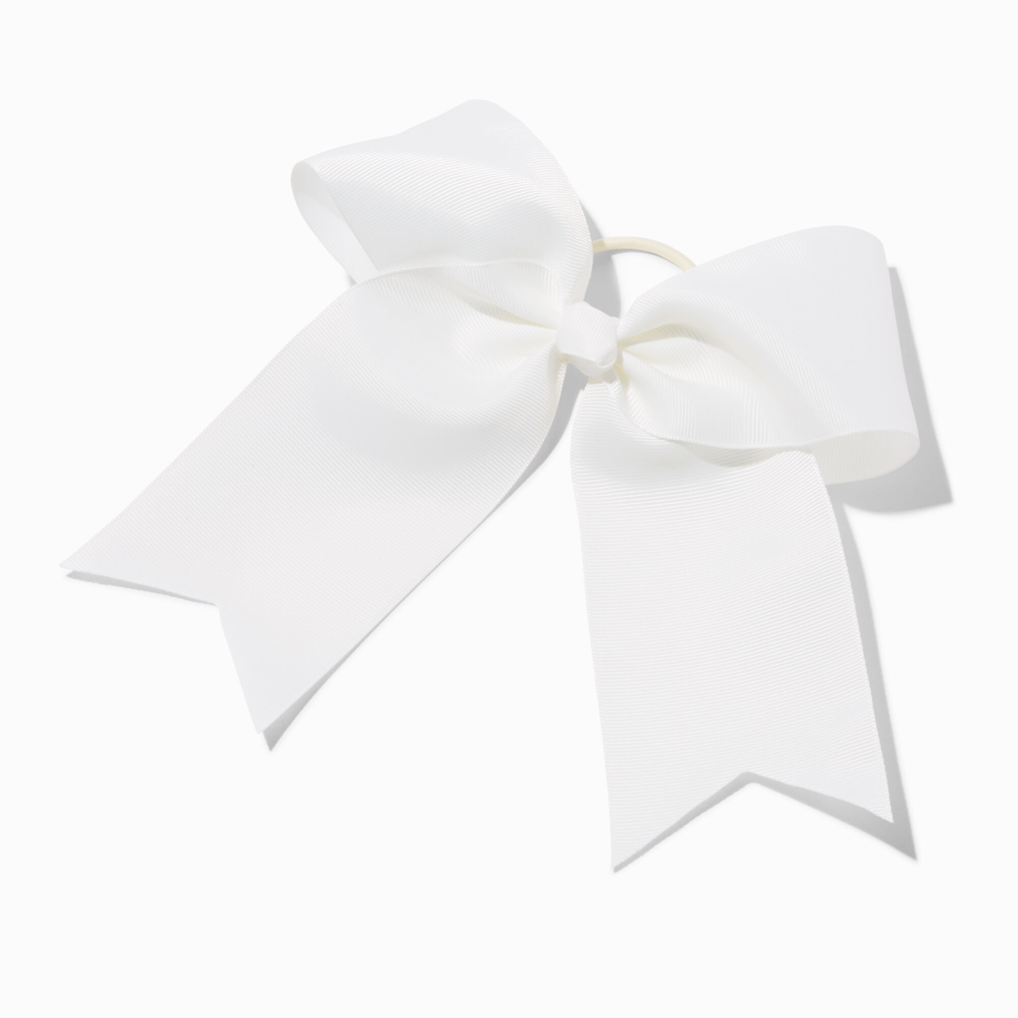 View Claires Large Bow Hair Tie White information