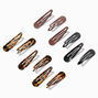 Tortoiseshell Snap Hair Clips - 12 Pack,