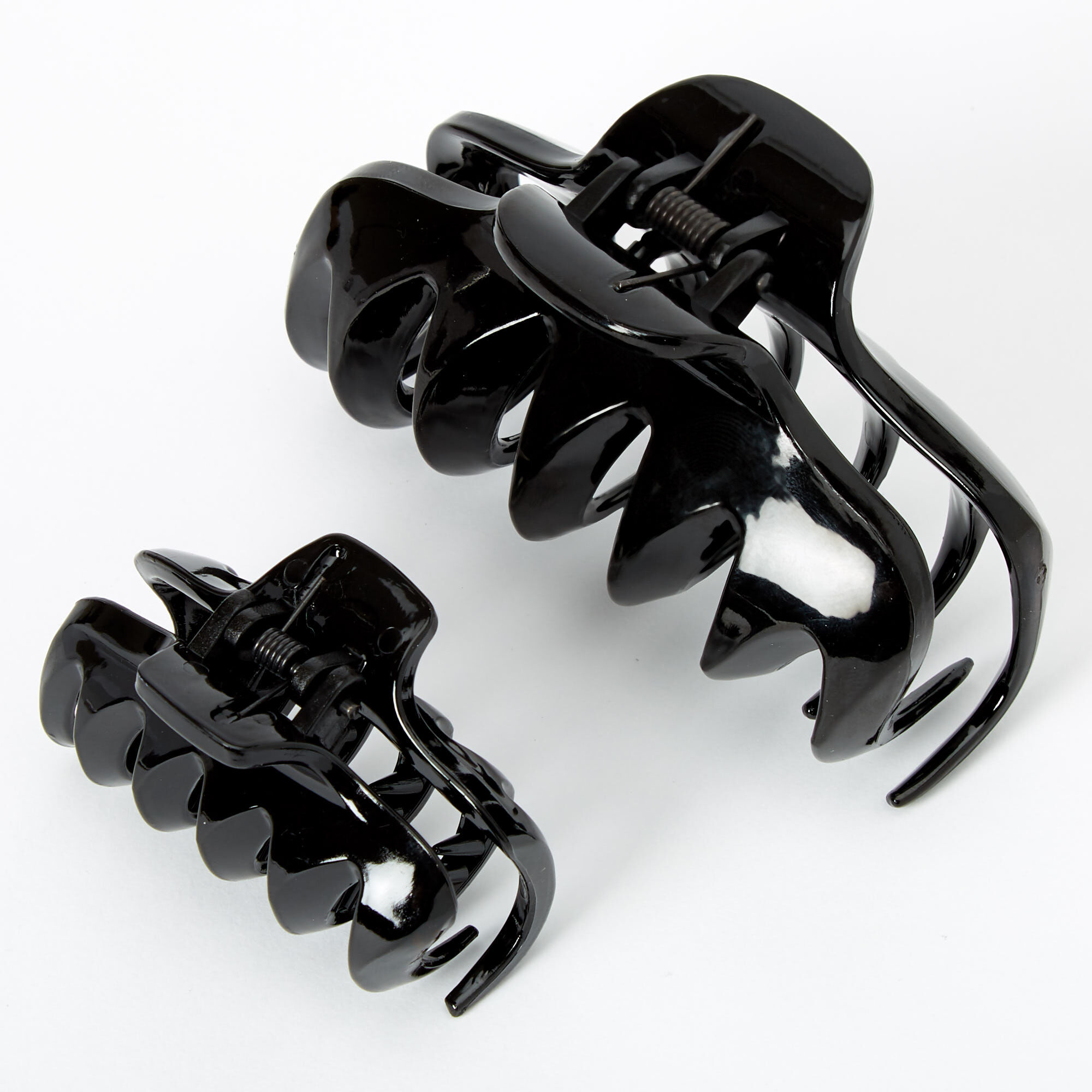 Solid Spike Hair Claws - Black, 2 Pack | Claire's US