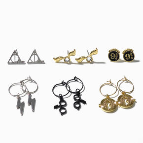 Clous d&rsquo;oreilles et cr&eacute;oles Harry Potter&trade; - Lot de 6,