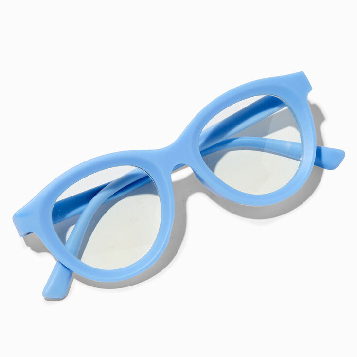 Lunettes &agrave; verres transparents r&eacute;tro ronds bleues Claire&#39;s&nbsp;Club,