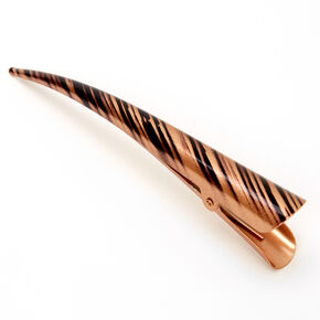 Wood Marble Hair Pin - Brown,