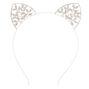 Silver Ivy Cat Ears Headband,