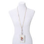 White Marble ID Lanyard,