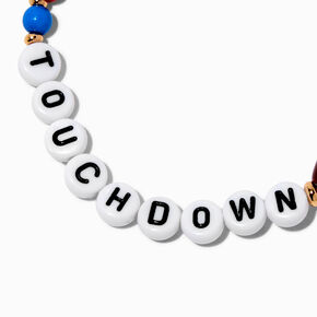 Red &amp; Blue &#39;&#39;Touchdown&#39;&#39; Beaded Stretch Bracelet,