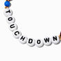 Red &amp; Blue &#39;&#39;Touchdown&#39;&#39; Beaded Stretch Bracelet,