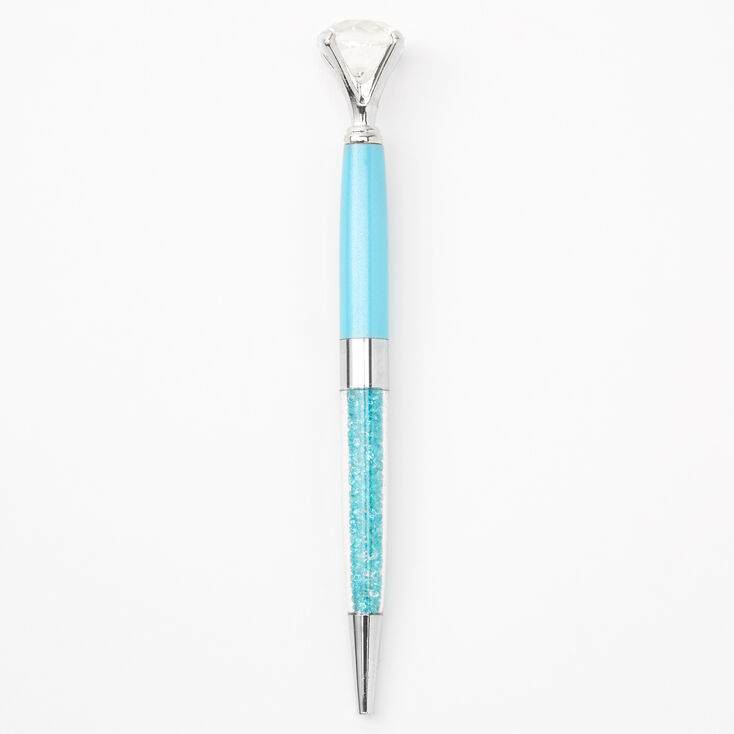 Claire's Stylo à embout en strass - Vert menthe