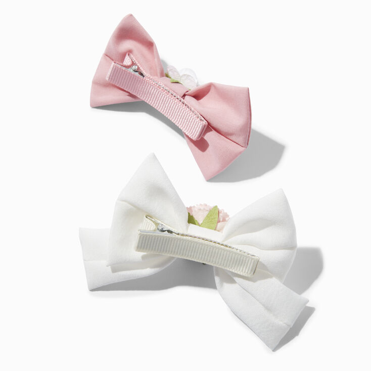 Claire&#39;s Club Dainty Flower Hair Bow Clips - 2 Pack,