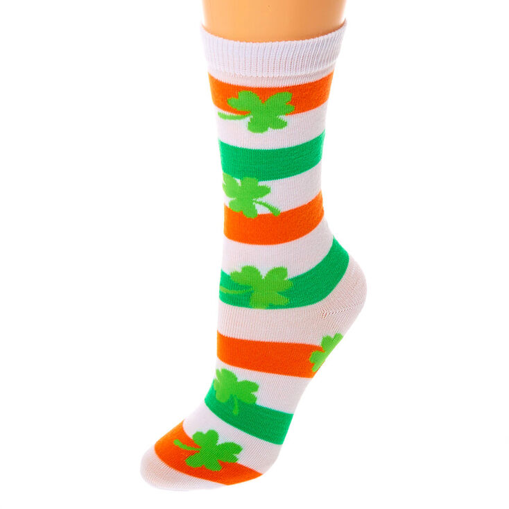 Irish Flag Striped Crew Socks,