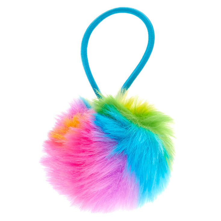 Rainbow Pom Pom Hair Bobbles - 2 Pack,