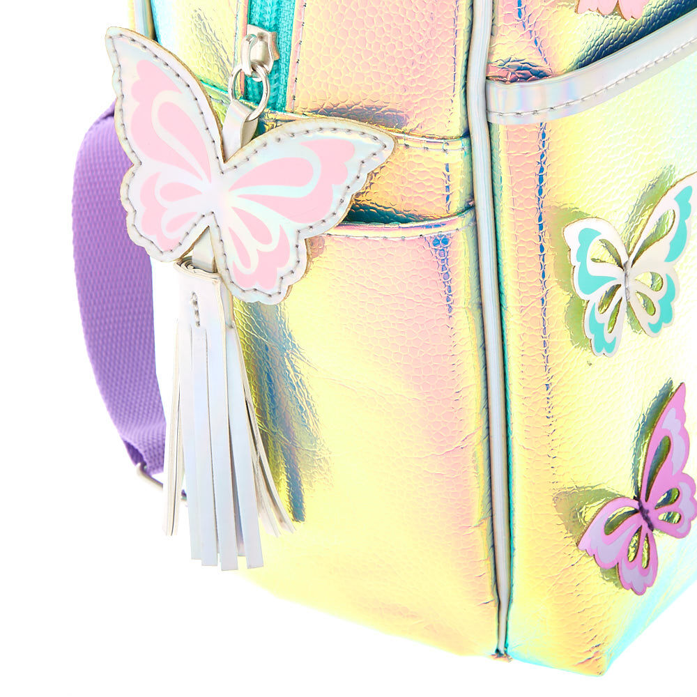 Holographic Butterfly Small Backpack Claire s