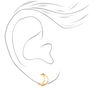 Clous d&#39;oreilles contour de croissant de lune couleur dor&eacute;e,