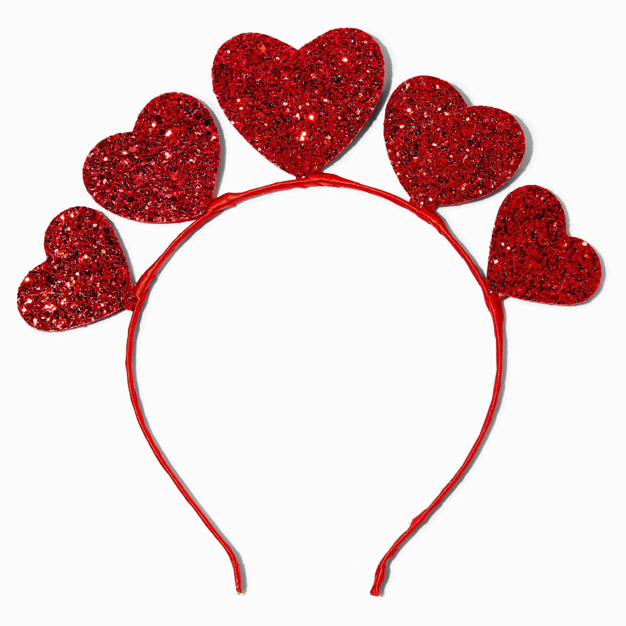 Valentine's Day Glitter Hearts Tiara Headband