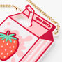Strawberry Milk Silicone Phone Case with Gold Chain - Fits iPhone 6/7/8/SE,