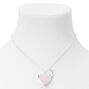 Claire&#39;s Club Glitter Unicorn Initial Locket Necklace - Pink, J,