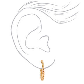 Cr&eacute;oles torsad&eacute;es &agrave; d&eacute;coupe laser 20&nbsp;mm couleur dor&eacute;e,