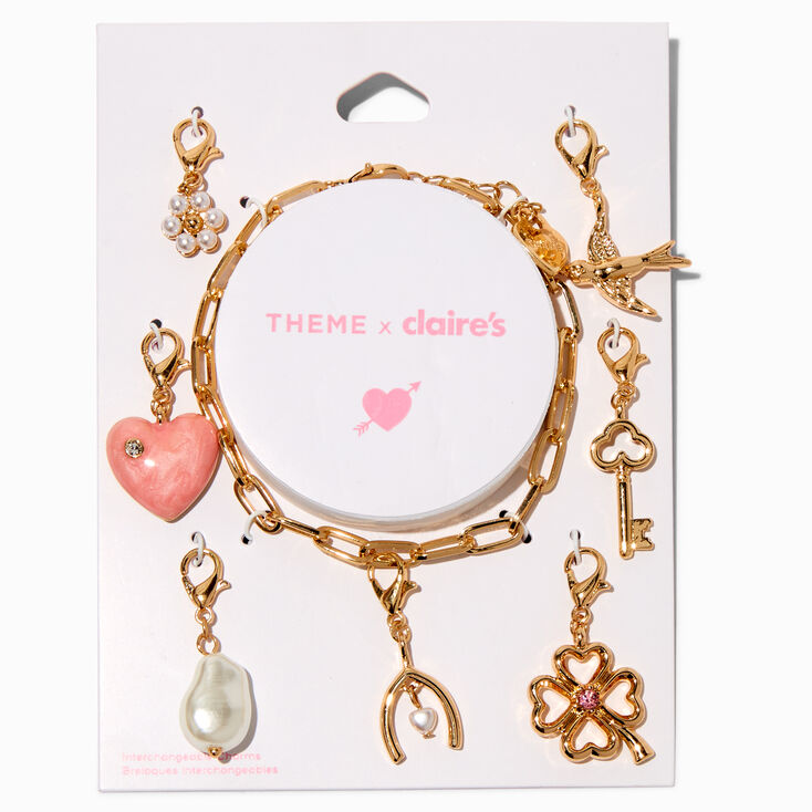 T H E M E x Claire&#39;s Gold-tone Lucky Charm Bracelet,