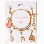 T H E M E x Claire&#39;s Gold-tone Lucky Charm Bracelet,