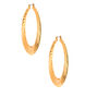 Gold 60MM Textured Hoop Earrings,