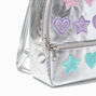 Chenille Star Patch Silver Metallic Backpack,