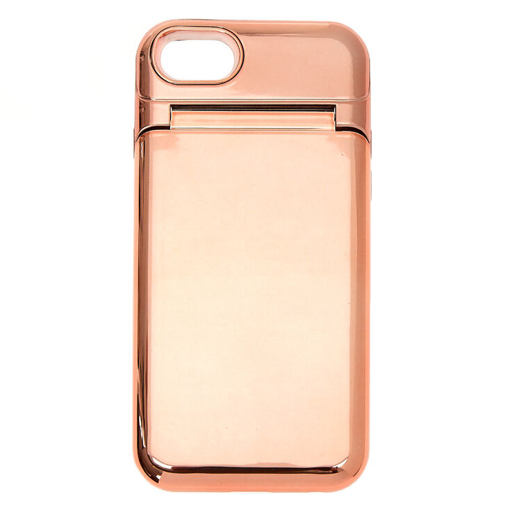 Rose Gold Mirror Protective Phone Case - Fits iPhone 6/7/8/SE,